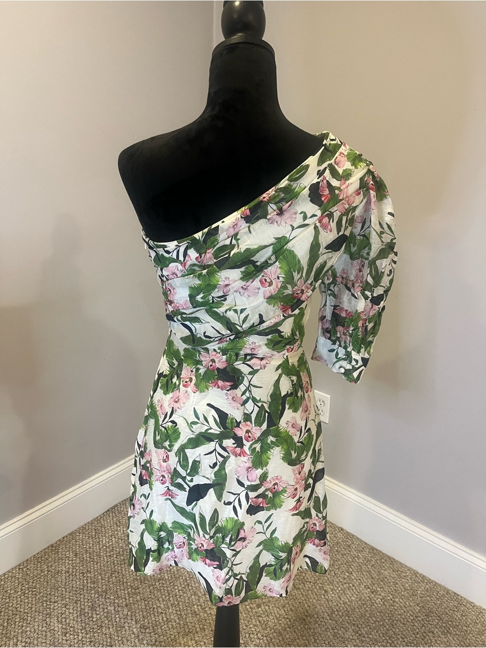 Talulah One-Shoulder Floral Mini Dress- extra small - Picture 4 of 9